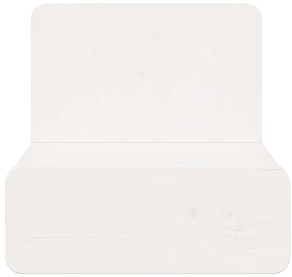 Mesa de Cabeceira Montada na Parede com gaveta 2 pcs Branco