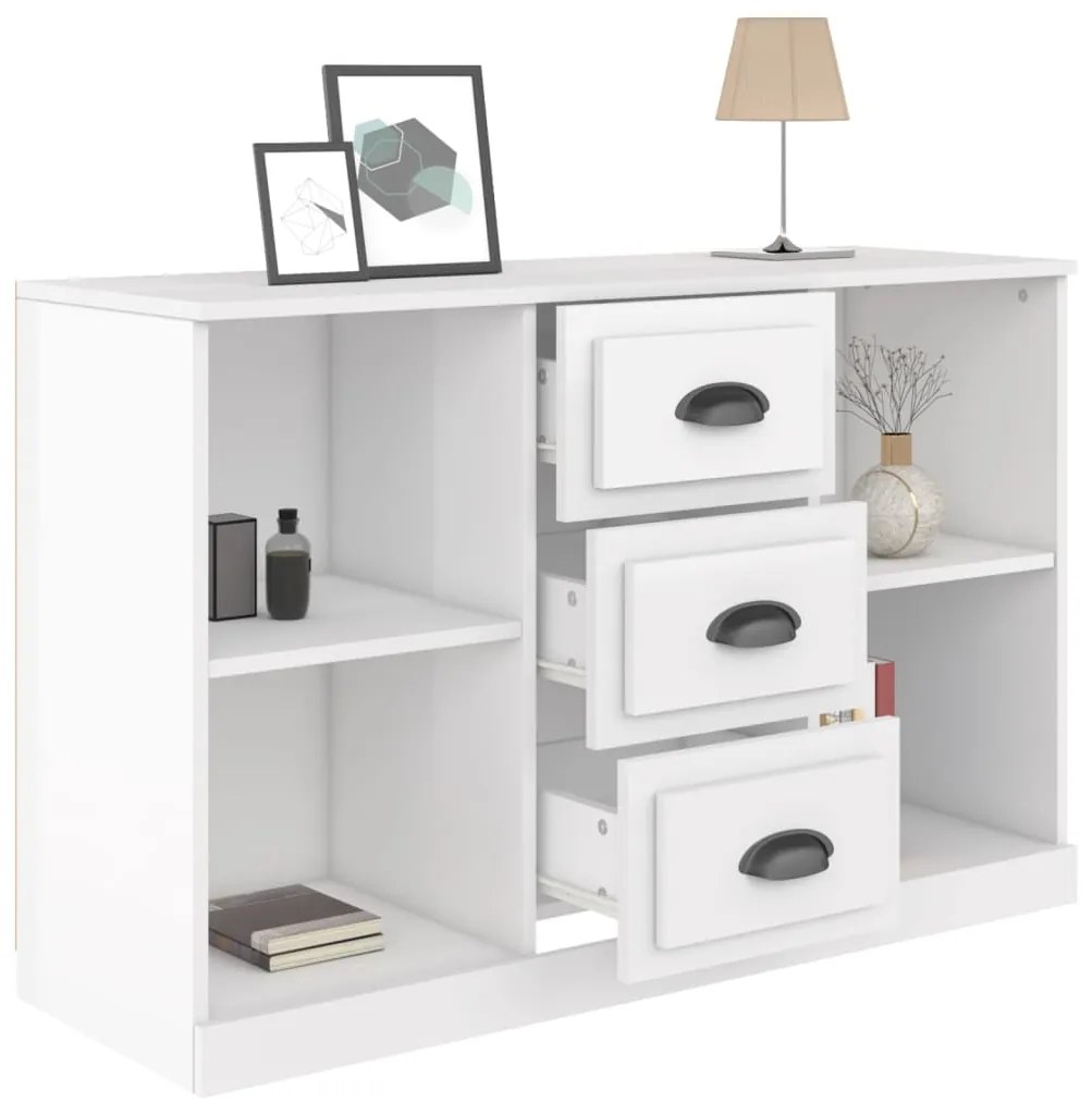 Aparador 104,5x35,5x67,5 cm derivados madeira branco brilhante