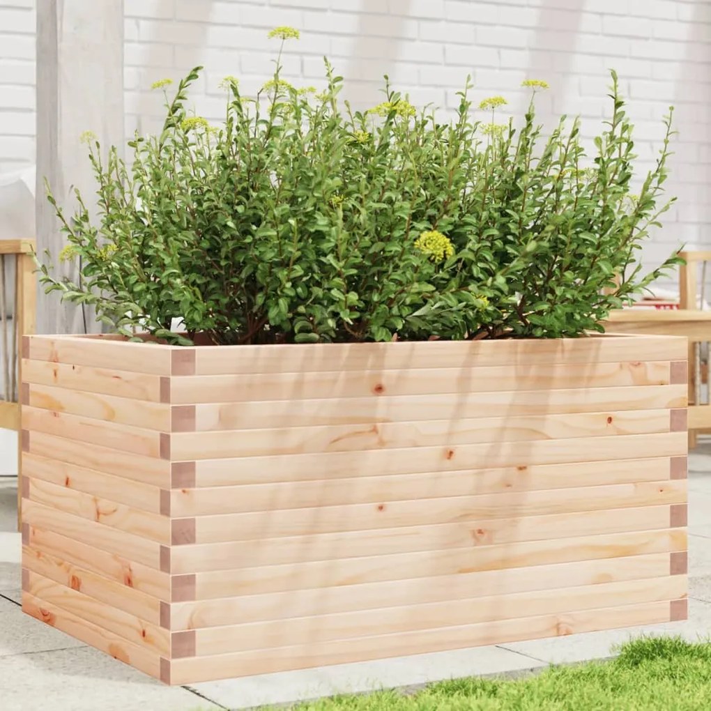 vidaXL Vaso/floreira de jardim 90x60x45,5 cm madeira de pinho maciça