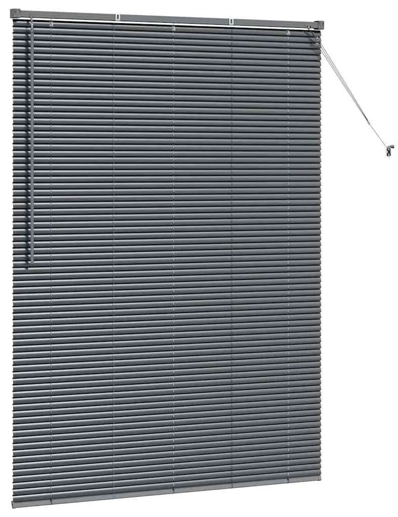 Persiana de Janela Cinzento-escuro 80 x 130 cm Alumínio