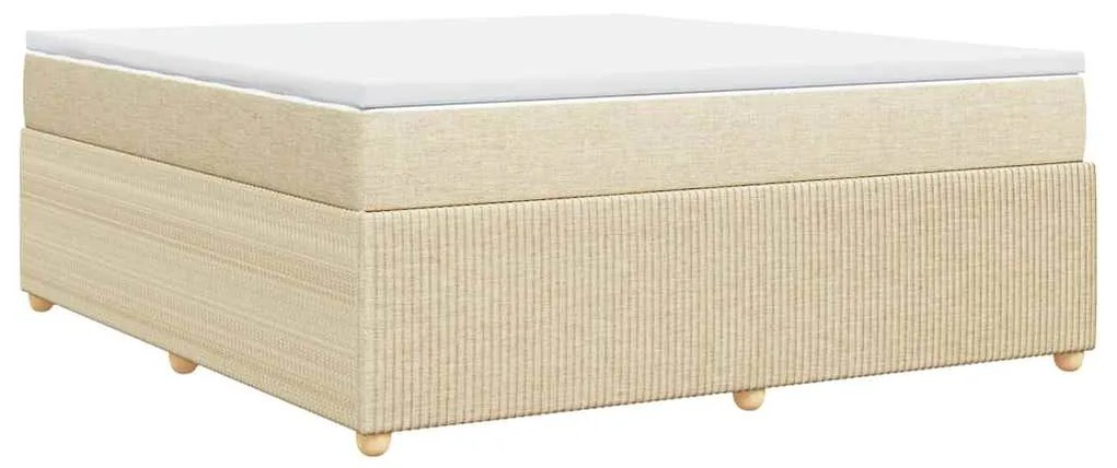 Cama com molas/colchão 180x200 cm tecido cor creme