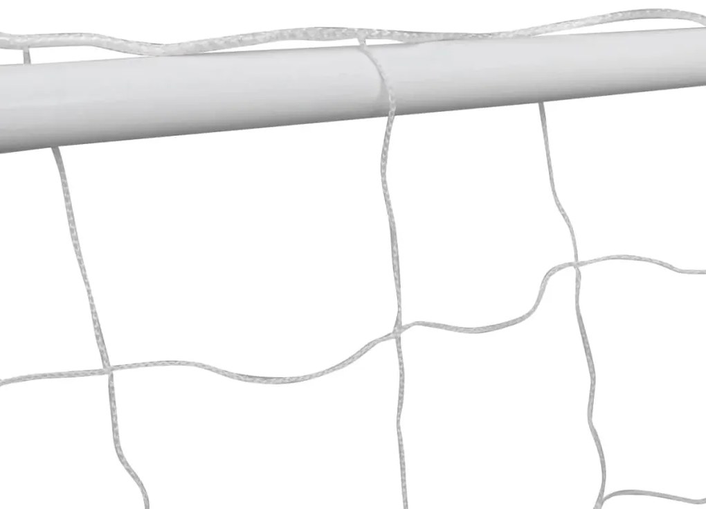 Balizas de futebol com redes 2 pcs aço 182x61x122 cm aço branco