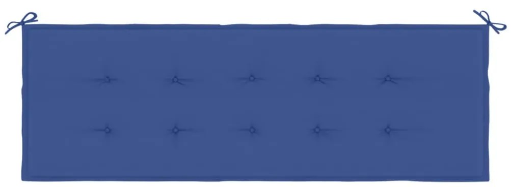 Almofadão p/ banco de jardim 150x50x3cm tecido oxford azul real