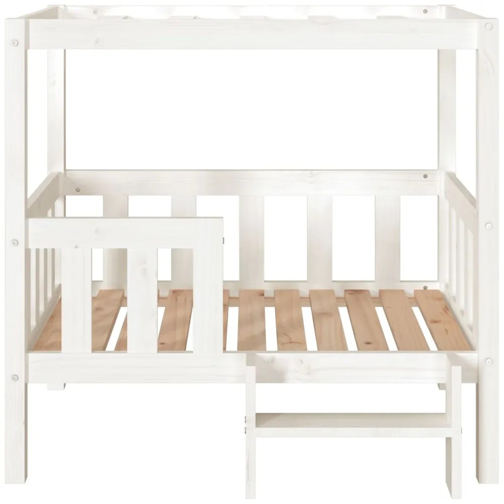 Cama para cães 95,5x73,5x90 cm madeira de pinho maciça branco
