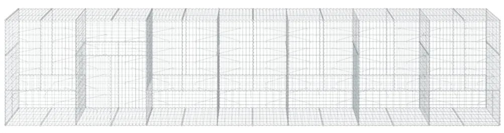 Cesto gabião com cobertura 700x100x150 cm ferro galvanizado