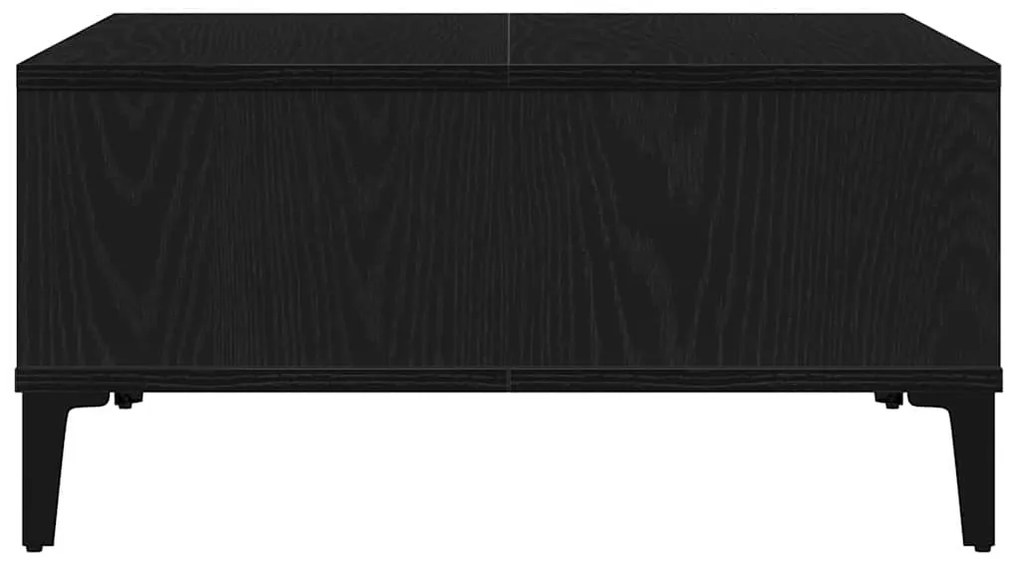 Mesa de Centro vidaXL Preto Carvalho 60x60x30 cm Madeira Consolidade