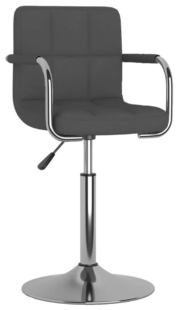 vidaXL Cadeira de jantar tecido cinzento-escuro