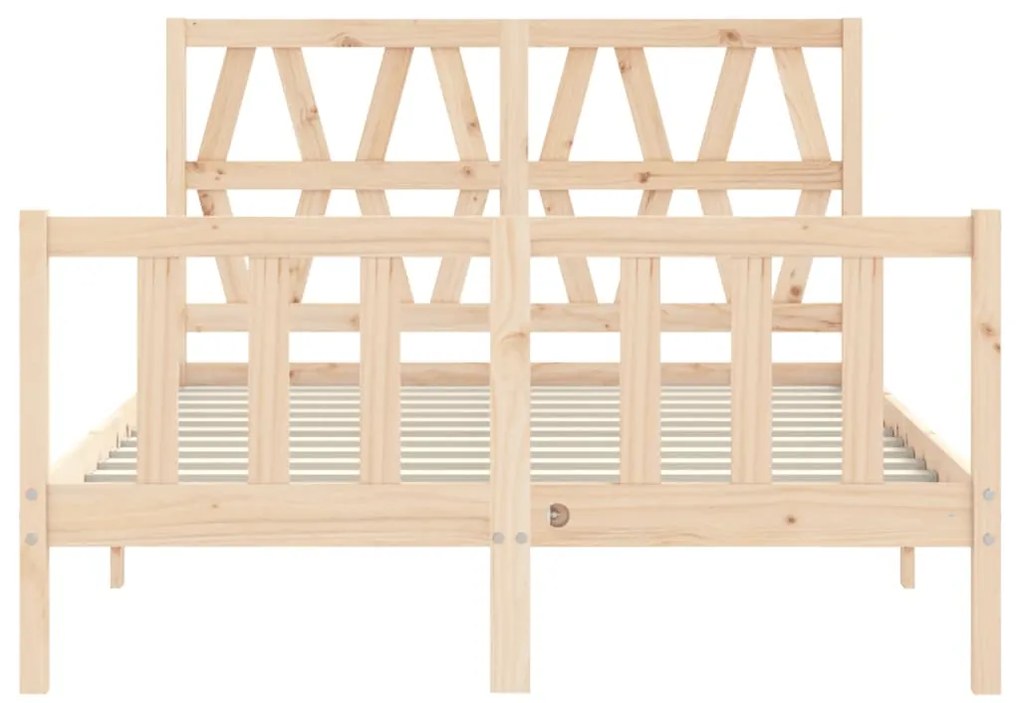 Cama sem colchão 140x200 cm madeira de pinho maciça