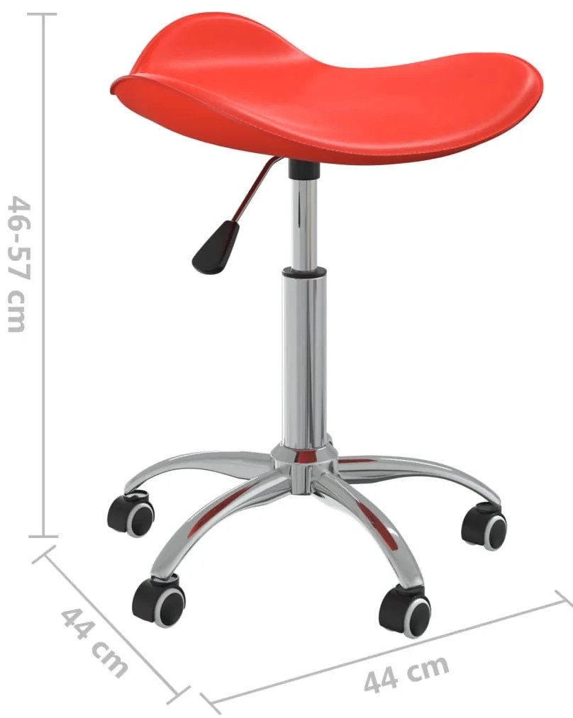 Cadeira de escritório couro artificial vermelho