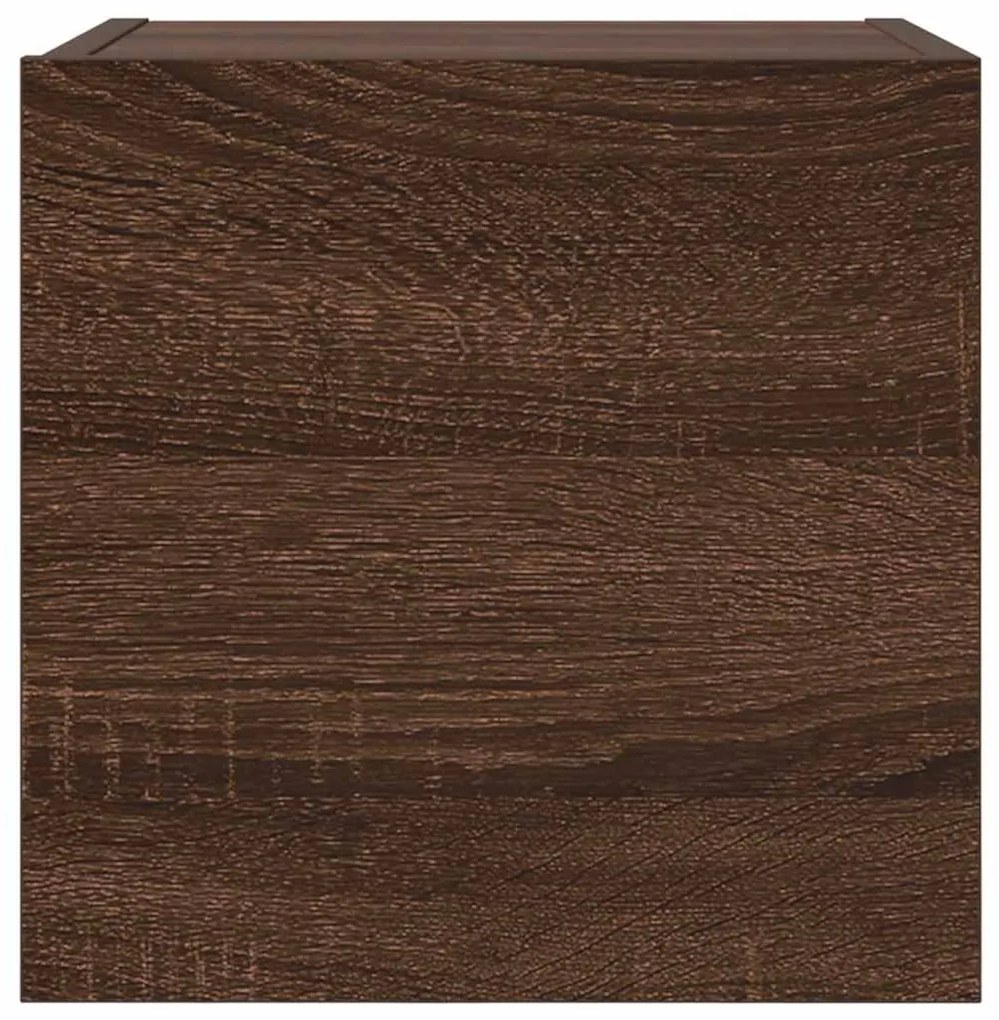 Móveis de TV de parede 2pcs 30,5x30x30 cm cor carvalho castanho