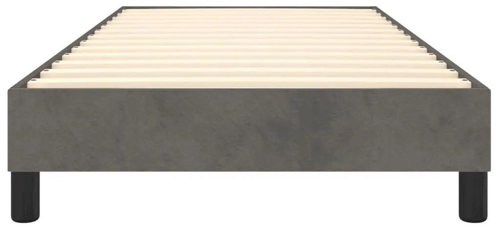 Estrutura de cama sem colchão 90x190 cm veludo cinzento-escuro