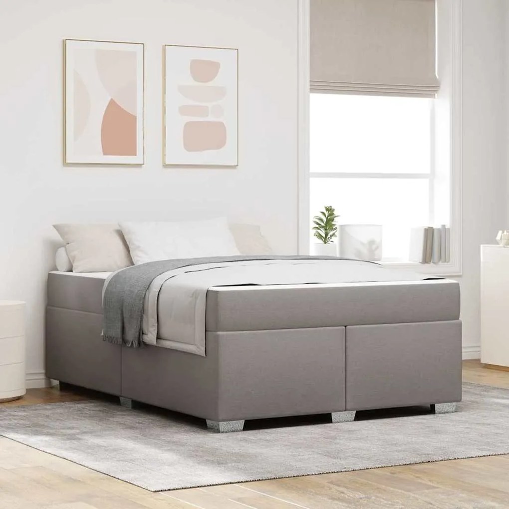 Estrutura da Cama Cinzento-acastanhado 160 x 200 cm tecido