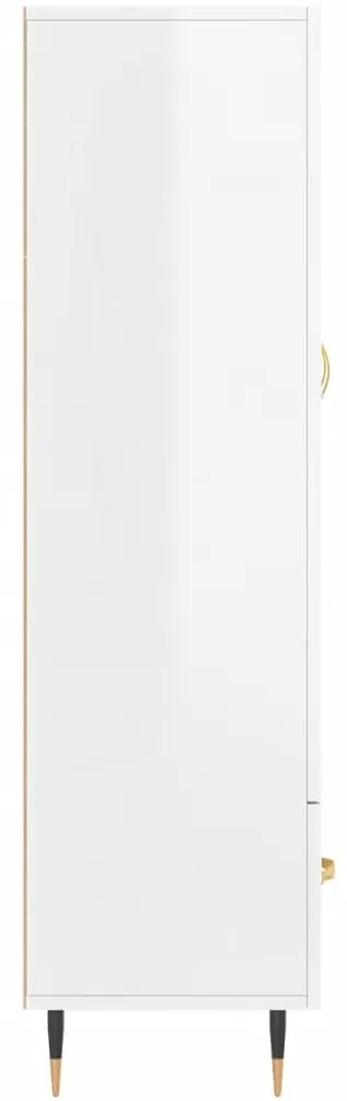 Aparador alto 69,5x31x115 cm derivados madeira branco brilhante