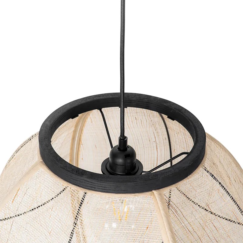 Candeeiro de suspensão oriental castanho 46 cm - ROB Oriental