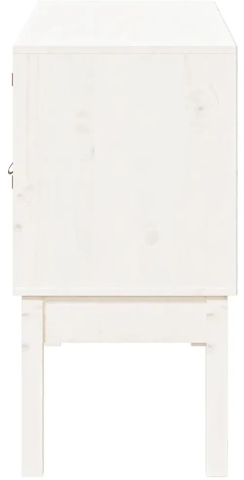 Aparador 110x40x78 cm madeira de pinho maciça branco
