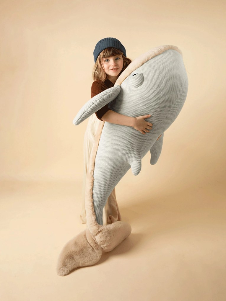 Almofada de peluche artesanal Whale