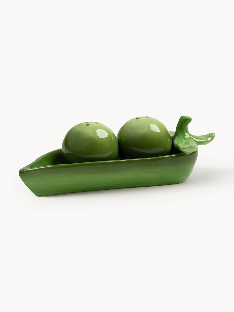 Saleiro e pimenteiro em dolomite Pea, conjunto de 3
