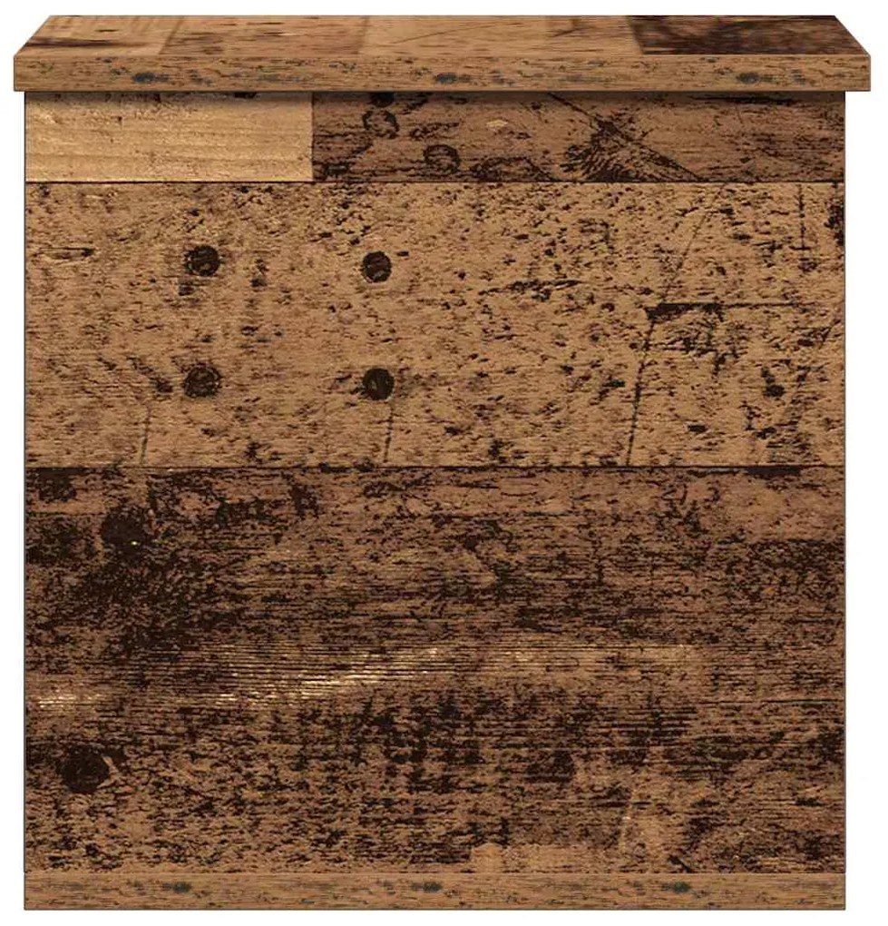 Caixa de Armazenamento vidaXL com Tampa Madeira Antiga 30x35x35 cm Mad