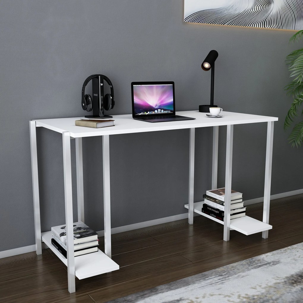 Secretária Academy – Branco – 125,2 cm x 60 cm x 73,8 cm