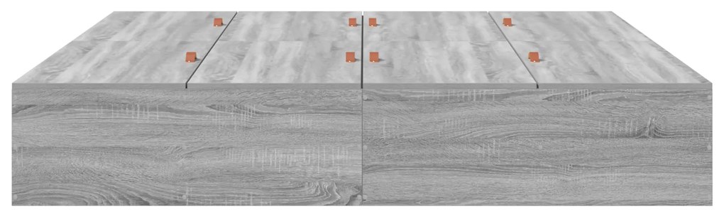 Estrutura de Cama Armazenamento vidaXL Cinza Sonoma 200x200 cm