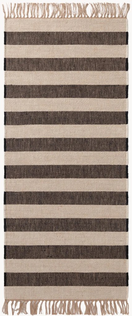 Tapete artesanal de juta de pelo curto Playa