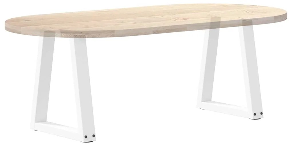 Pés para mesa de centro em V 2 peças Branco 28x(42-43,3) cm Aço