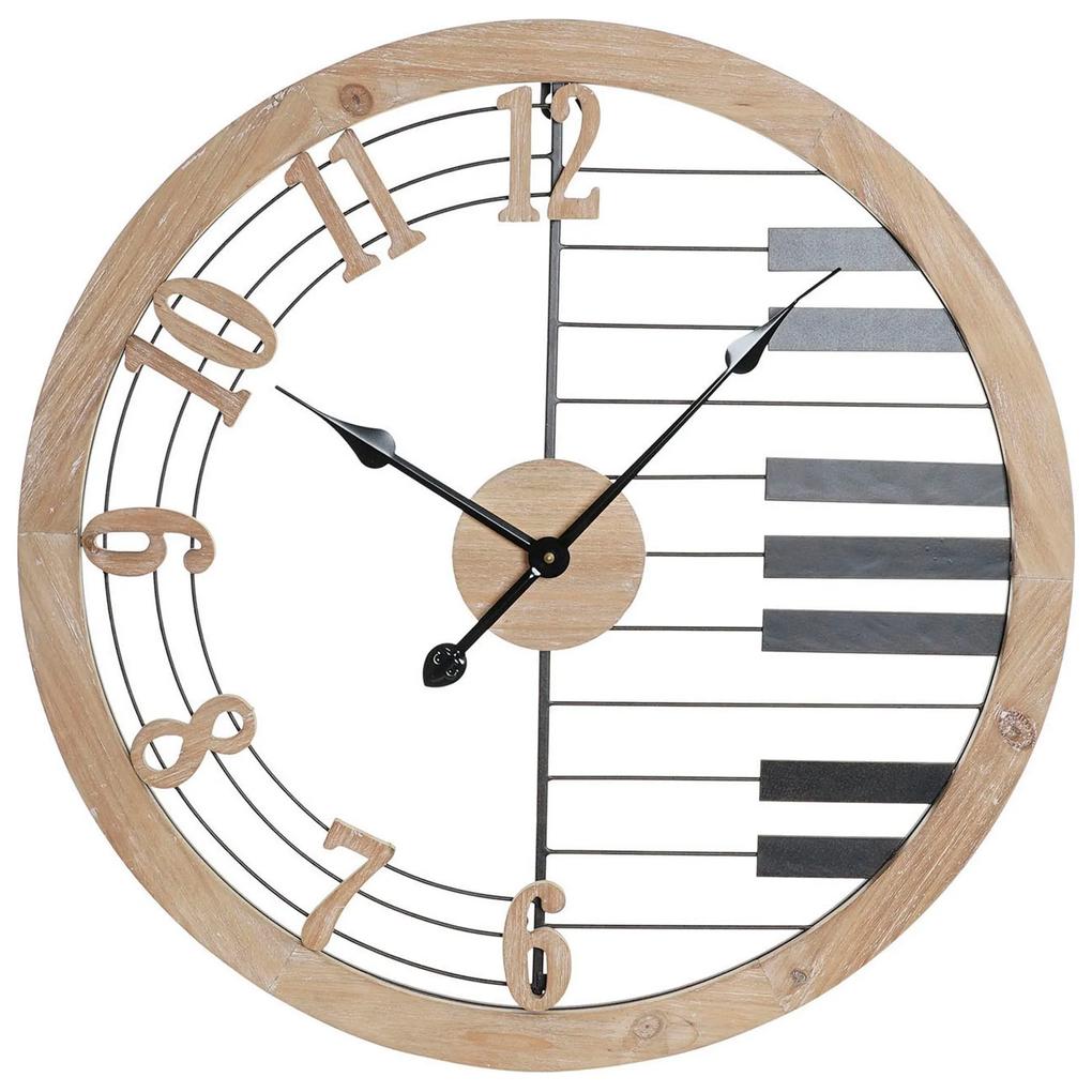 Relógio de Parede DKD Home Decor Preto Ferro Madeira MDF (60 x 4 x 60 cm)
