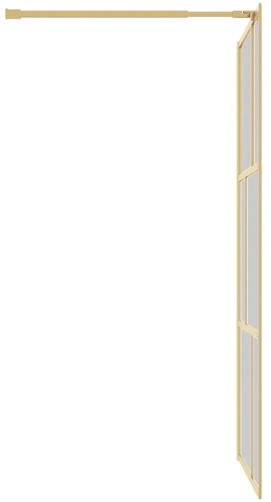 Divisória de chuveiro 115x195 cm vidro transparente ESG dourado