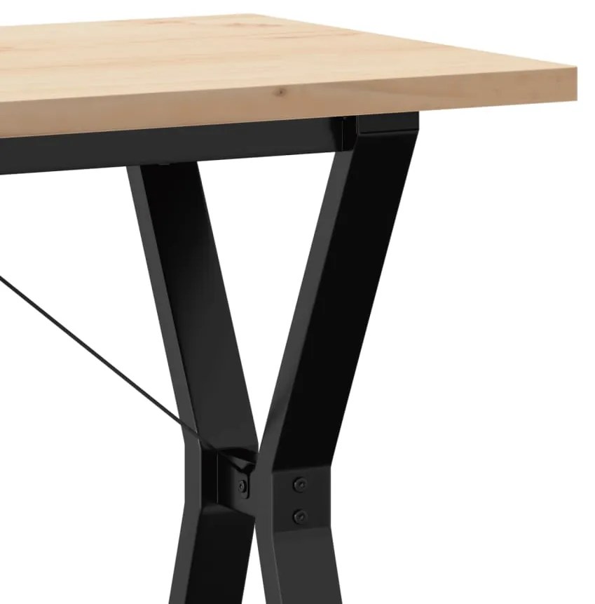 Mesa de jantar estrutura em Y 100x50x75,5cm pinho/aço