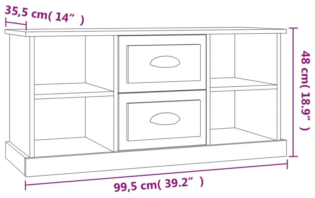 Móvel de TV 99,5x35,5x48 cm derivados de madeira branco