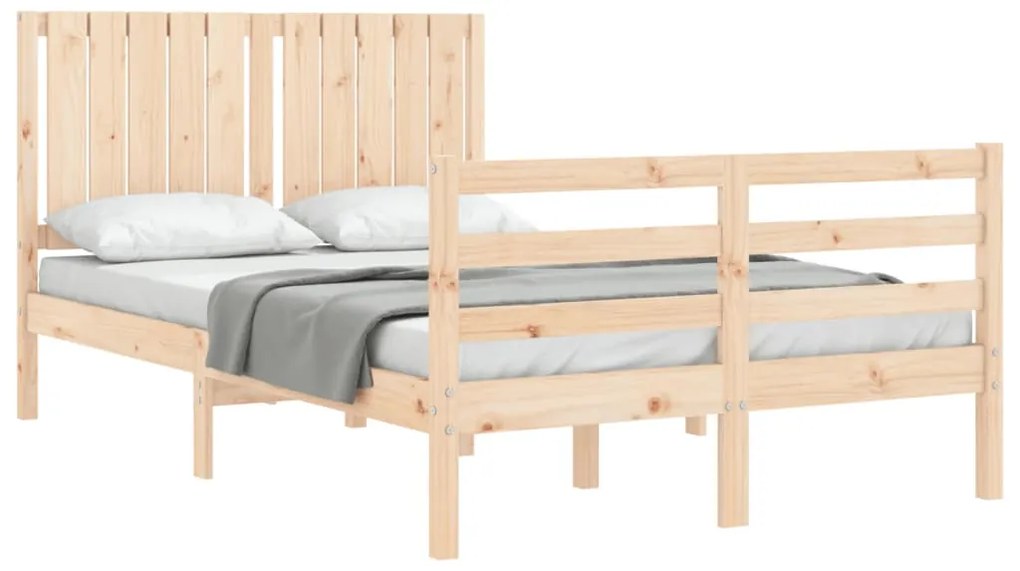Estrutura de cama de casal c/ cabeceira madeira maciça
