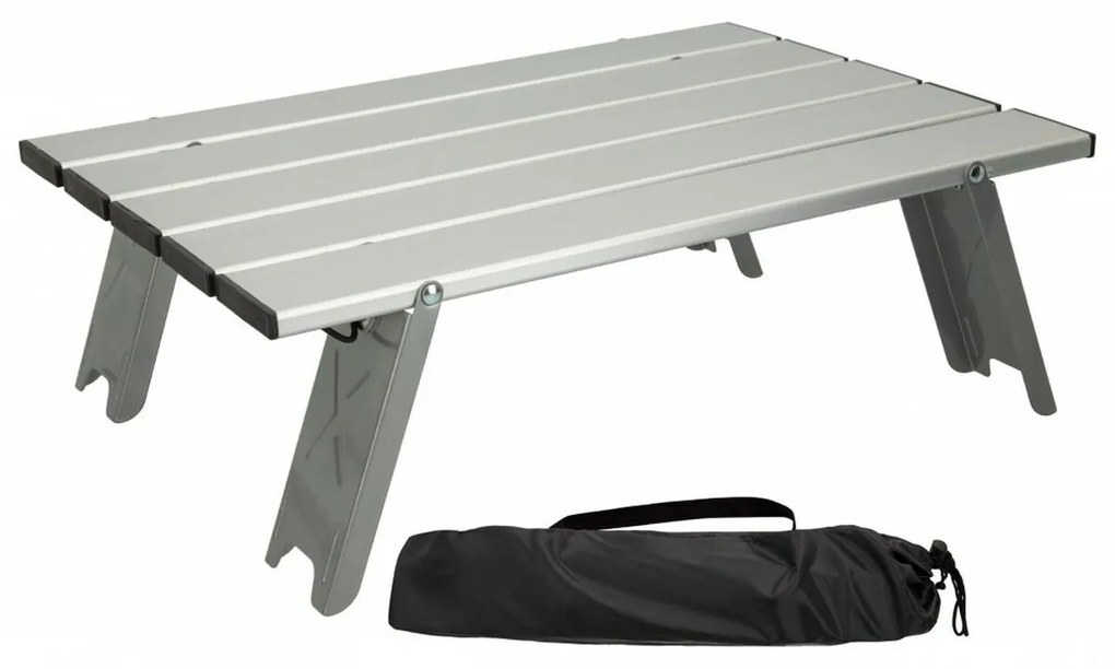 Mesa Dobrável Aktive Prateado Alumínio 40 x 13 x 28,5 cm (4 Unidades)