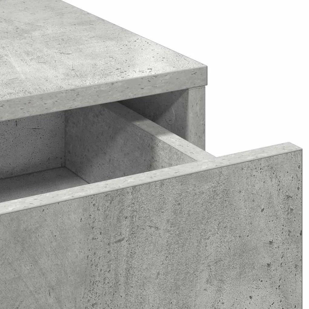 Mesa de Maquilhagem vidaXL com Luzes LED Cinza Concreto 50x41x135 cm