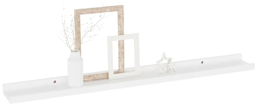 Prateleiras de parede 4 pcs 80x9x3 cm branco