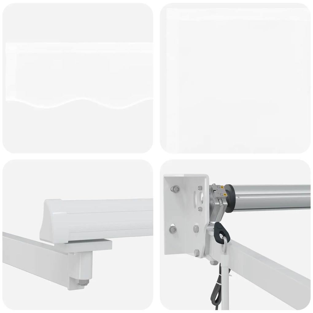 Toldo Retrátil Automático Branco 500x300 cm
