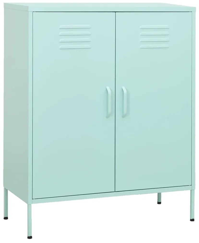 Armário de arrumação aço 80x35x101,5 cm verde-hortelã