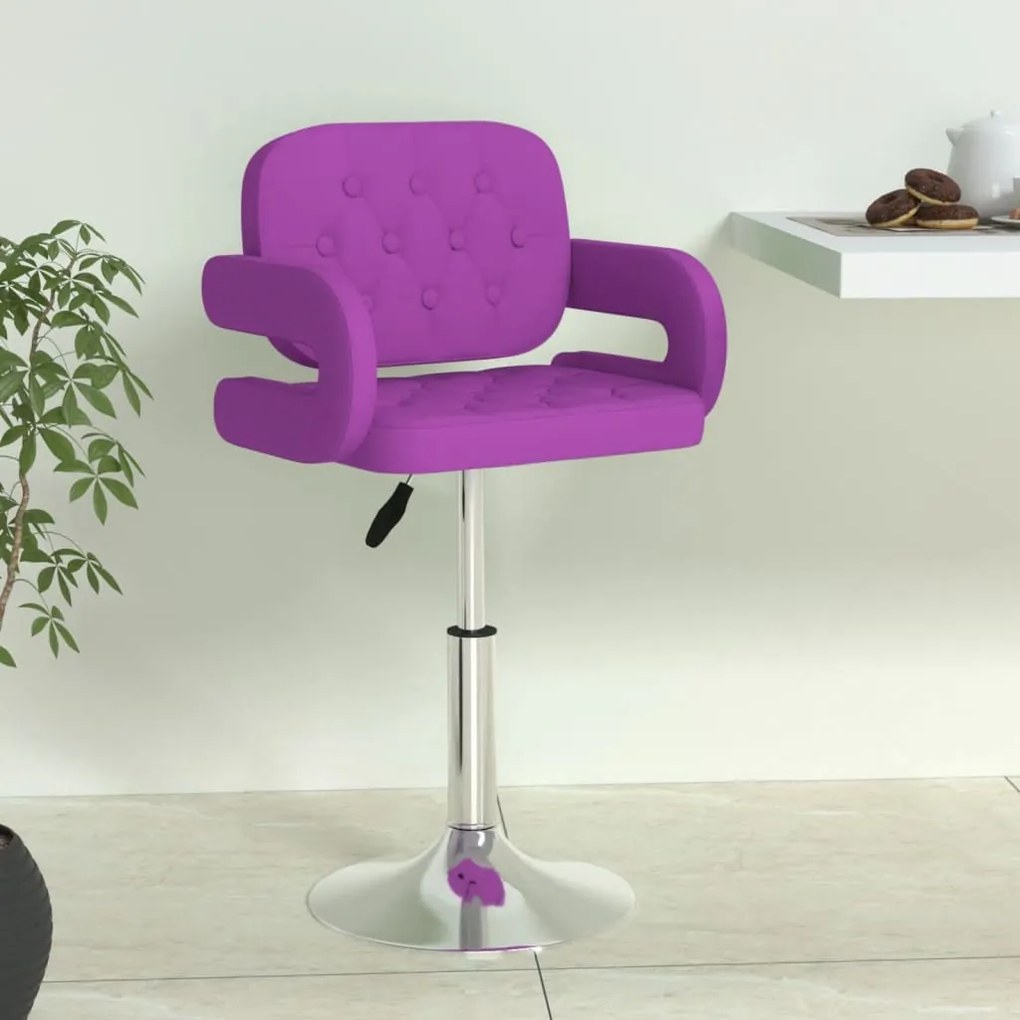 vidaXL Banco de bar couro artificial roxo
