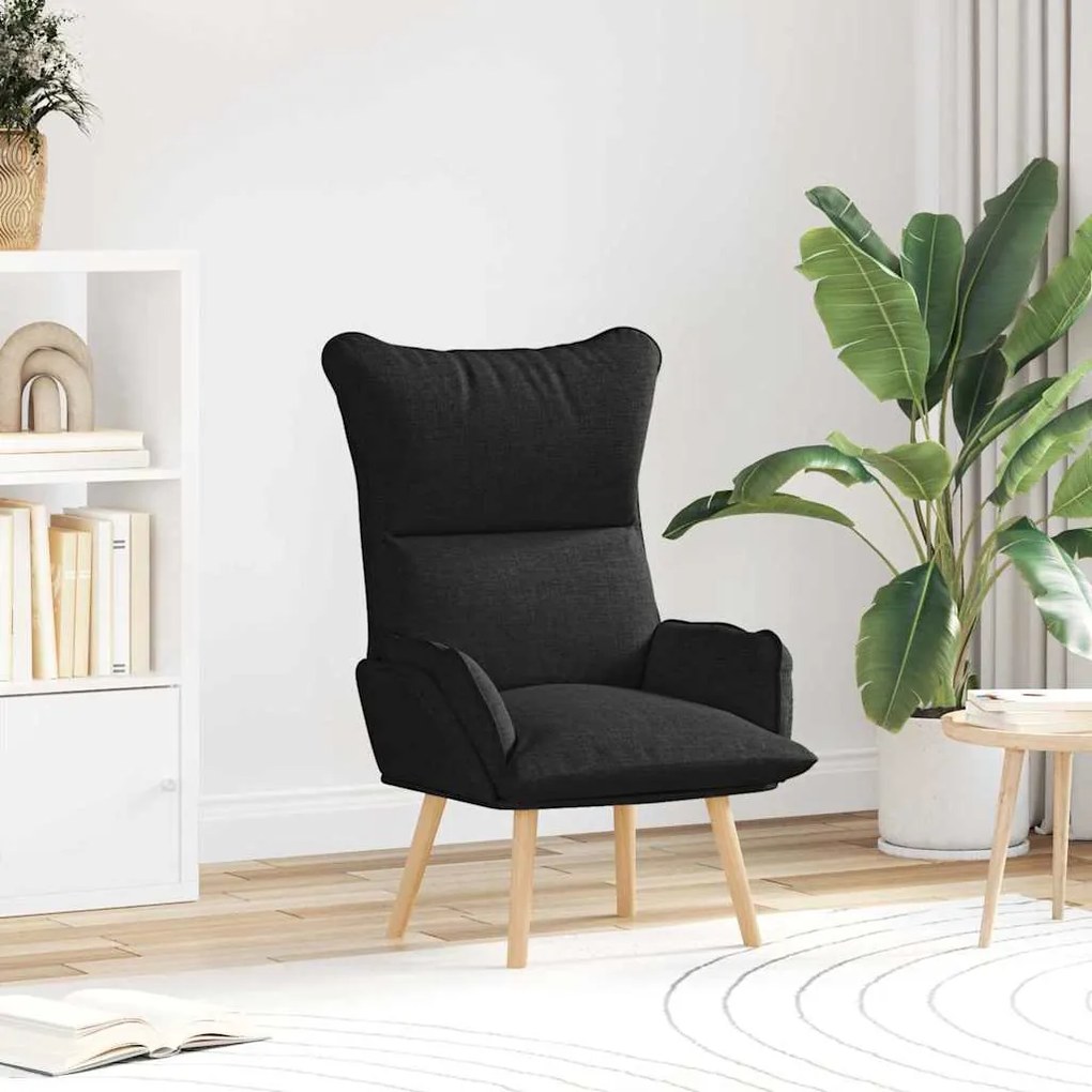 Cadeira Relaxante vidaXL Preto Tecido