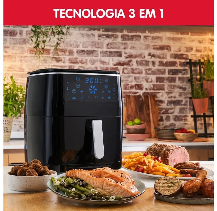 Fritadeira Moulinex Easy Fry Grill &amp; Steam AL201810 (Sem Oleo | 6.5L)