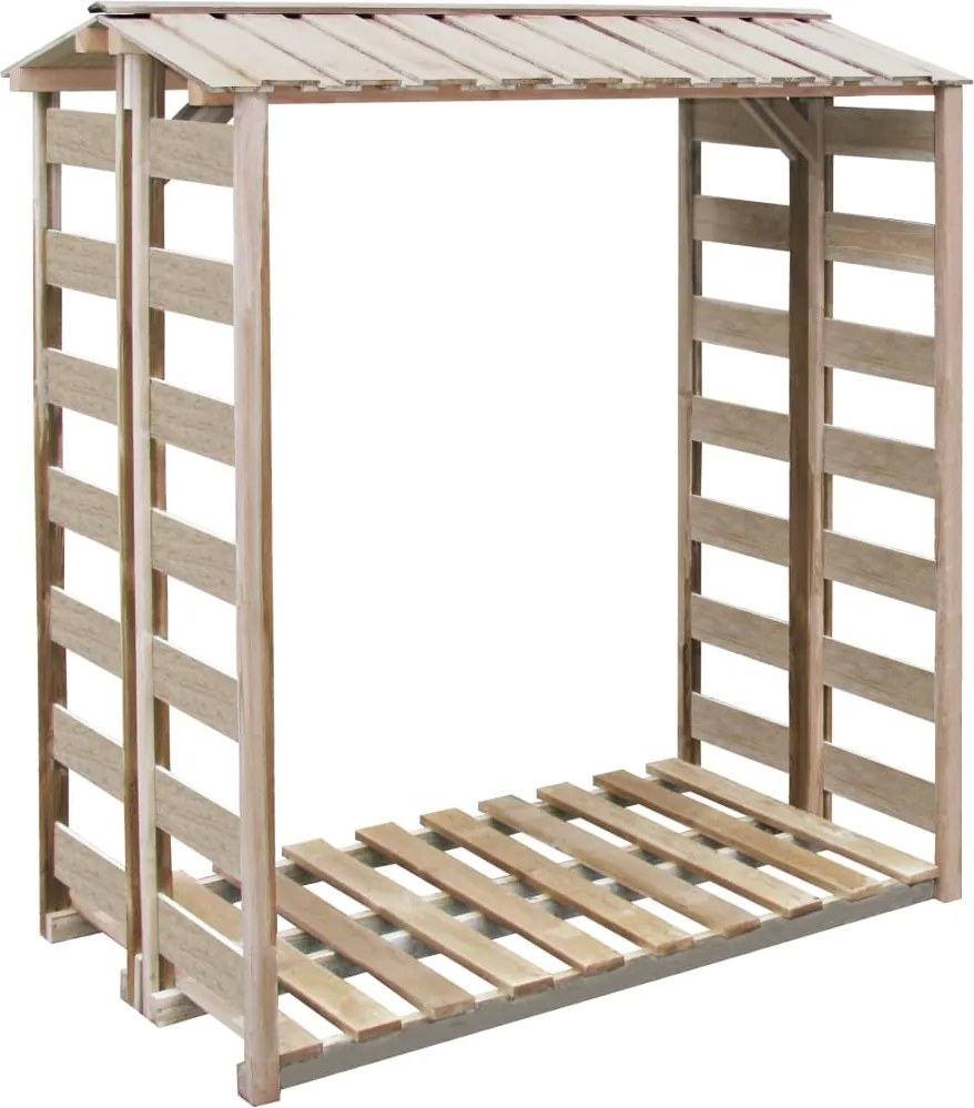 vidaXL Abrigo para arrumação de lenha 150x90x176 cm pinho impregnado