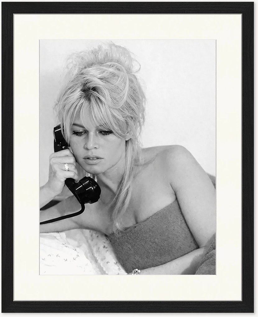 Fotografia emoldurada artesanal Brigitte on The Phone