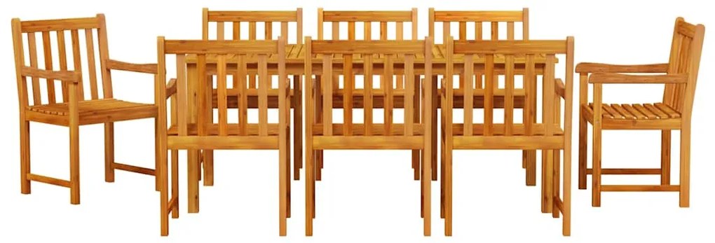 Conjunto de Mesa de Jantar 9 pcs 180 x 90 x 75 cm