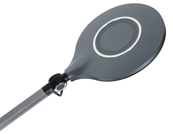 Candeeiro de mesa design cinzento com LED e carregador por indução e toque - Don Design