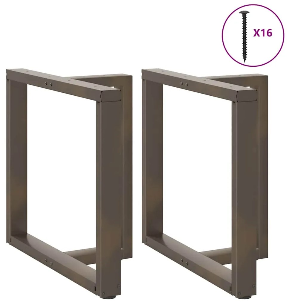Pés de mesa de jantar em forma de T, 2 peças, preto, 80x35x(72-73) cm,