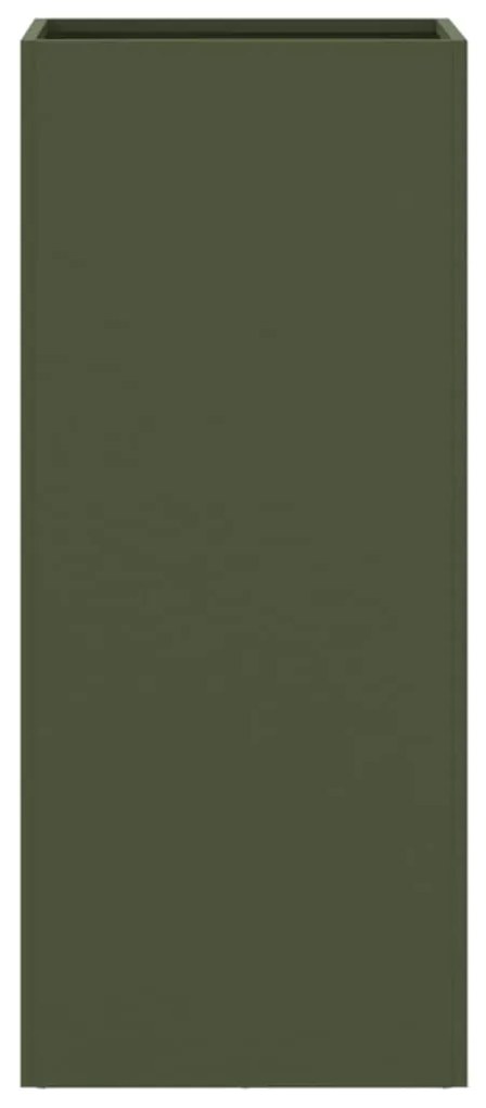 Vaso/floreira 32x29x75 cm aço verde azeitona
