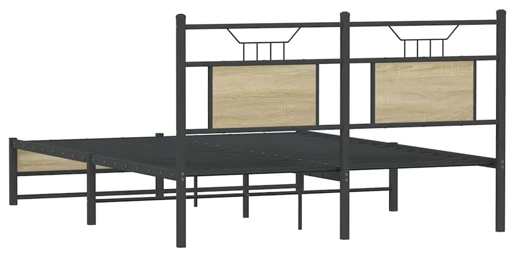 Estrutura cama s/ colchão derivados de madeira carvalho sonoma