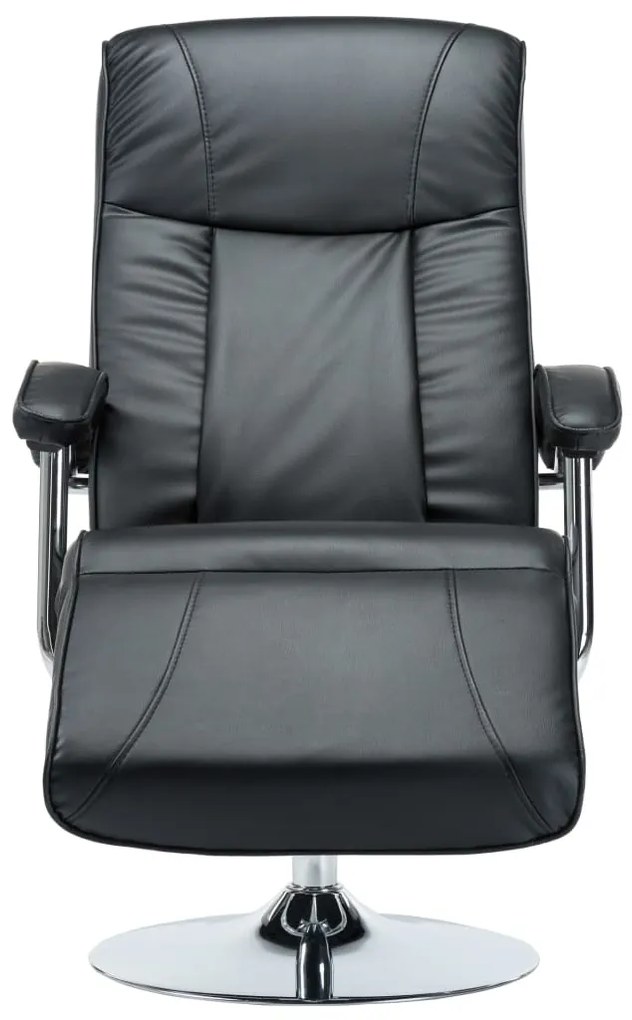 Poltrona de TV couro artificial preto
