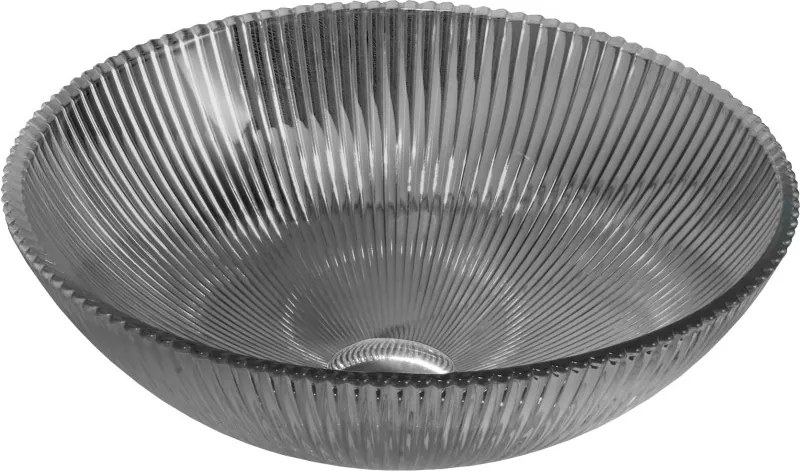 Mexen Zuri lavatório de vidro de sobrepor 39 x 39 cm, preto - 24193970