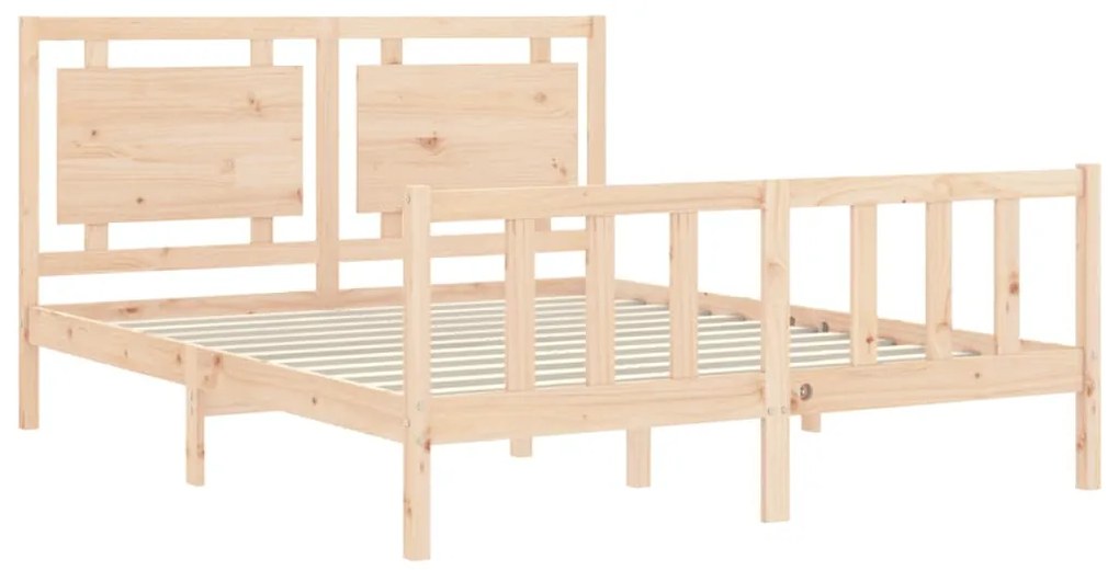 Estrutura de cama King Size com cabeceira madeira maciça