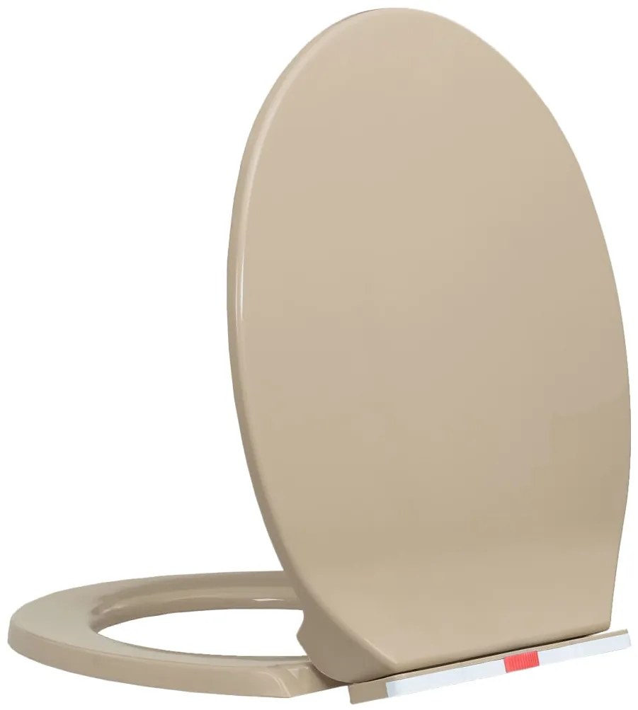 Tampo sanita oval fecho suave e remoção rápida cor bege